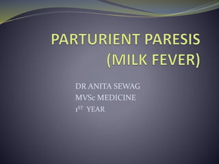 DR ANITA SEWAG
MVSc MEDICINE
1ST YEAR
 