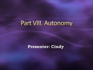 Presenter: Cindy
 