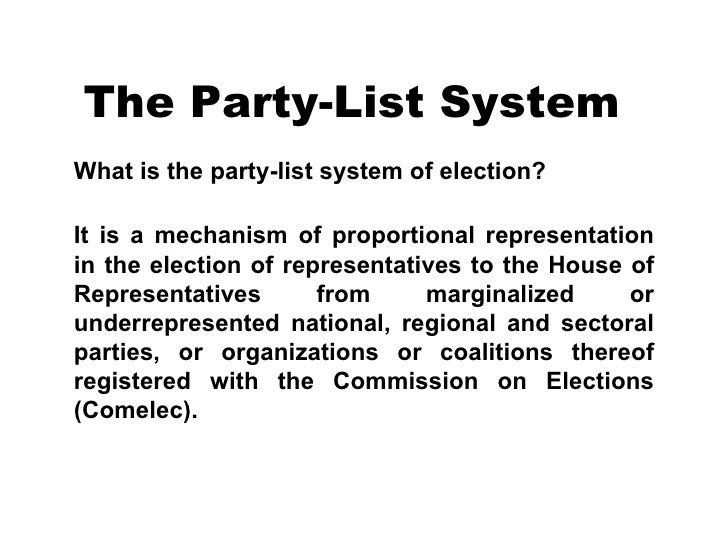 Party List Law Brief