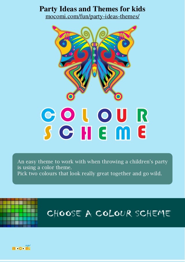Colour Scheme Theme Party For Kids Mocomi Com