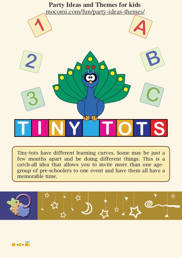Tiny Tots Theme Party For Kids Mocomi Com