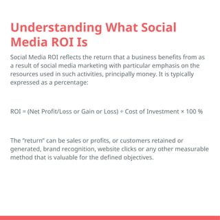 How to Measure Your Social Media ROI by Holly Sanger | PPTX