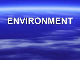 ENVIRONMENT 
