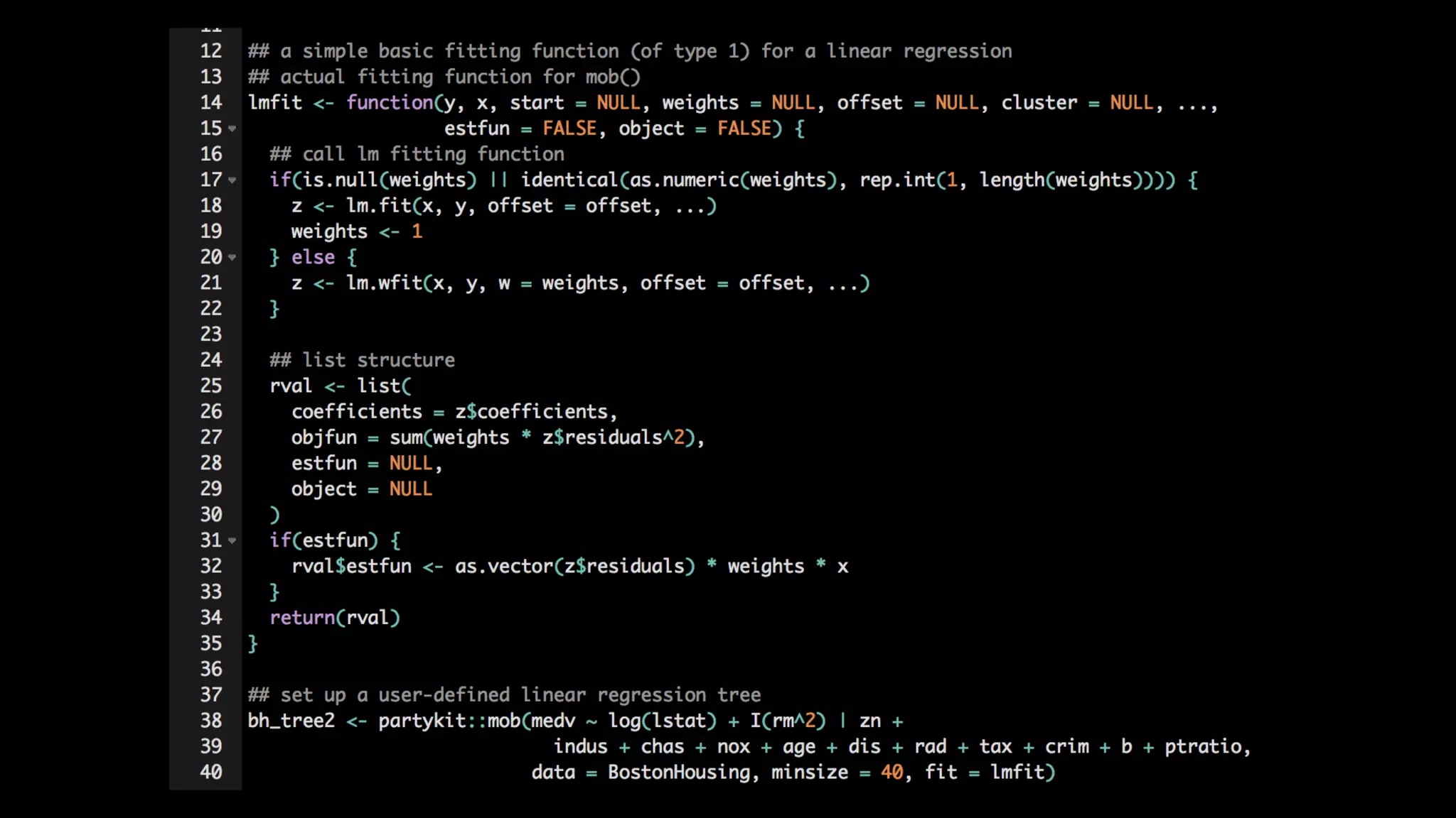 Example: Linear Model Tree
 