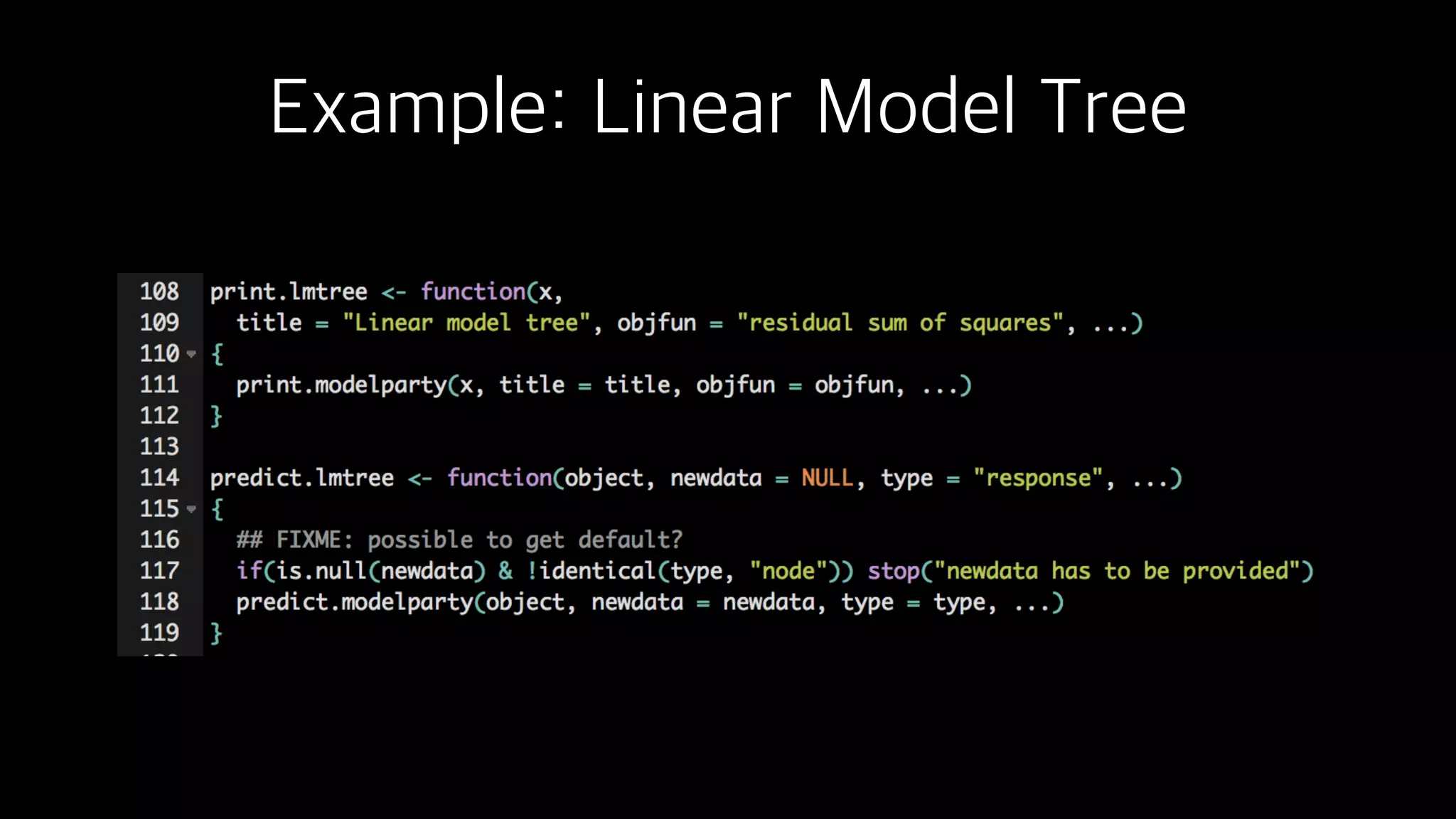 Example: Linear Model Tree
 