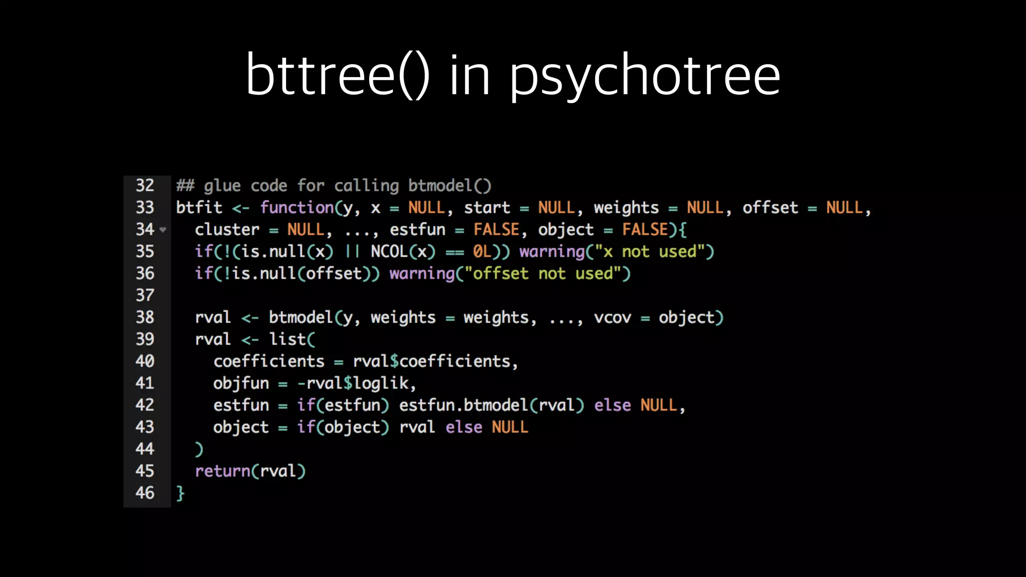 bttree() in psychotree
 