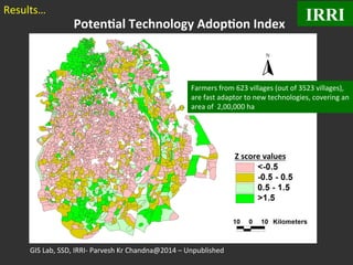 Potential technology adoption: Index for improved targeting: A village level proxy assessment using the past adoption rates of agricultural technologies