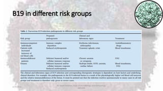 B19 in different risk groups
2/19/2016
Dr. Kaveh Haratian, Dept. of Microbiology and Immunology,
ABZUMS
30
 