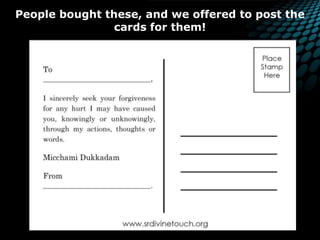 People bought these, and we offered to post the cards for them!