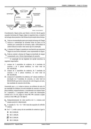 Gabarito PAS 2, subprograma 2014, caderno Bernini