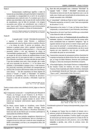 Gabarito PAS 2, subprograma 2014, caderno Bernini