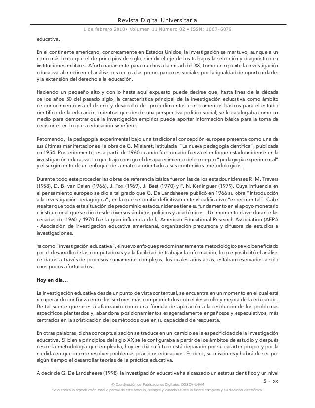 Pasado y presente de la investigacion educativa