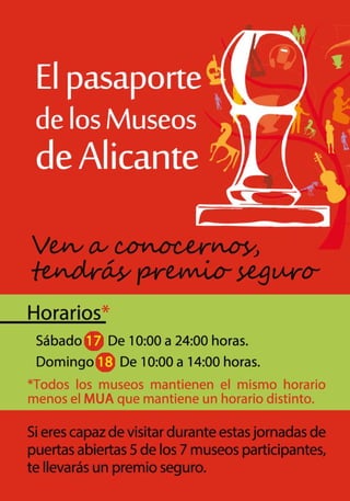 Pasaporte Día Internacional de los Museos Alicante