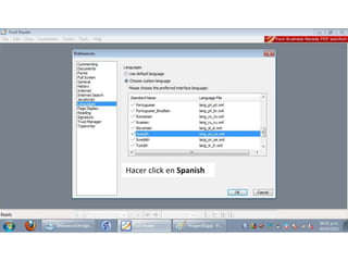 Hacer click en Spanish