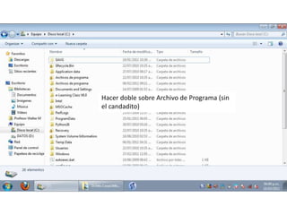 Hacer doble sobre Archivo de Programa (sin el candadito)