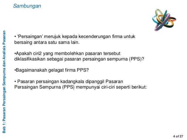 Pasaran Persaingan Sempurna Dan Analisis Pasaran