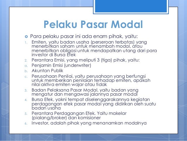 Apakah sistem perdagangan saham berfungsi