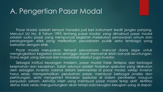 Pasar Modal Konvensional Dan Syariah