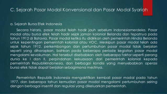 Pasar Modal Konvensional Dan Syariah