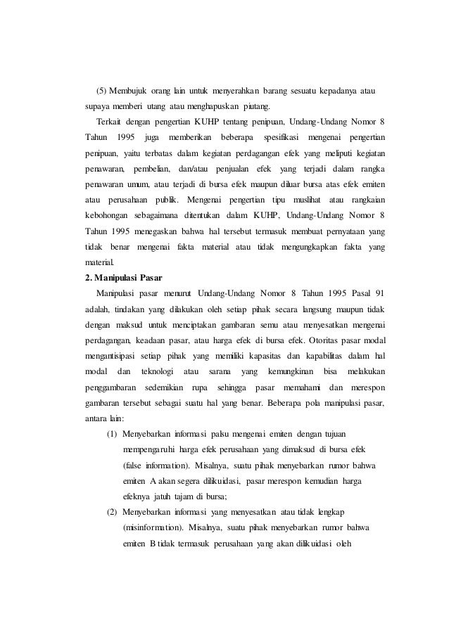 makalah pasar modal Pasar modal identik dengan sebuah tempat di mana modal diperdagangkan antara pihak yang memiliki kelebihan modal (investor) dengan orang yang. makalah pasar modal Pasar modal identik dengan sebuah tempat di mana modal diperdagangkan antara pihak yang memiliki kelebihan modal (investor) dengan orang yang.