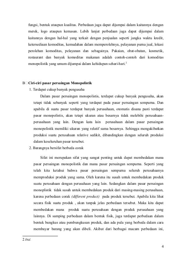 Pasar Monopolistik - Ekonomi Mikro Islam