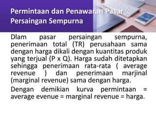 Pasar persaingan sempurna