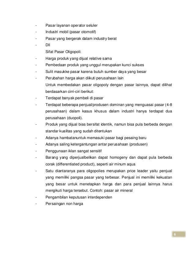 Pasar semen di indonesia mengarah oligopoli