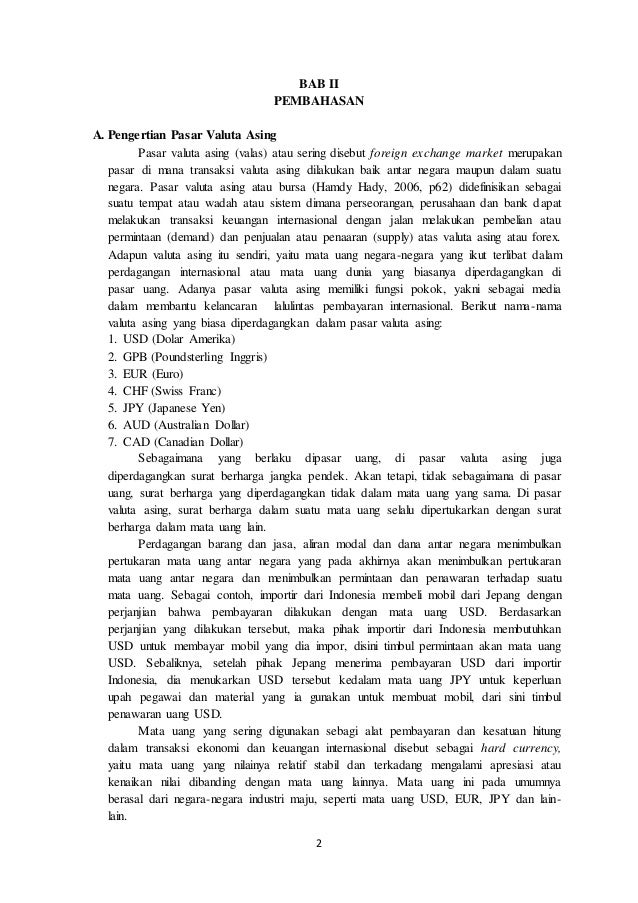 Definisi pasar valuta asing
