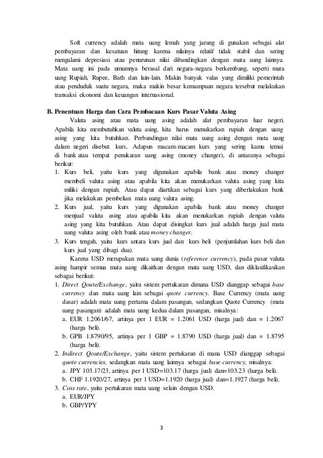 Pasar Valuta Asing Pasar Valuta Asing