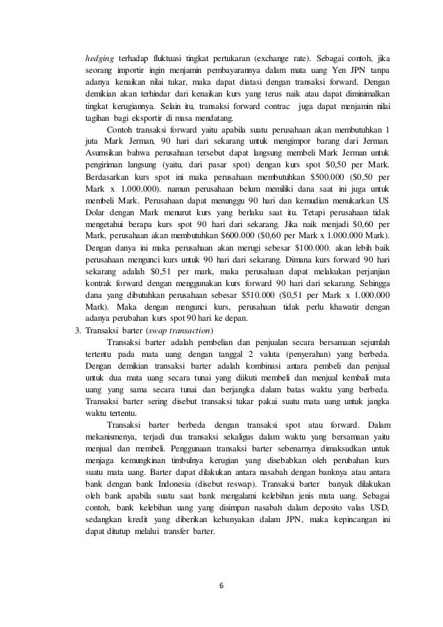 Tarif kontrak valuta asing