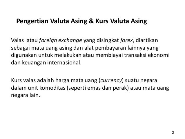 Definisi pasar valuta asing