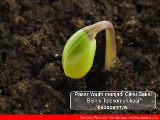 1Bambang Purnomo – bambangpurnomohp.blogspot.com
Pasar Youth menjadi Cikal Bakal
Bisnis Telekomunikasi
kedepannya.
 