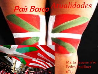 País Basco Atualidades




              Marta Tauane n°10
              Pedro Paullinet
              n°13
 