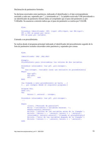 TUTORIAL DE PASCAL | PDF