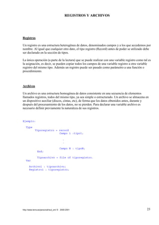 TUTORIAL DE PASCAL | PDF