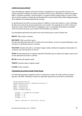 TUTORIAL DE PASCAL | PDF