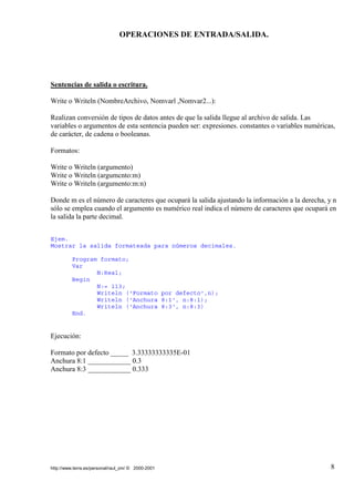 TUTORIAL DE PASCAL | PDF