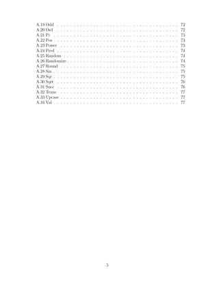 A.19 Odd . . . . . . . . . . . . . . . . . . . . . . . . . . . . . . . . . . . . . 72
A.20 Ord . . . . . . . . . . . . . . . . . . . . . . . . . . . . . . . . . . . . . 72
A.21 Pi . . . . . . . . . . . . . . . . . . . . . . . . . . . . . . . . . . . . . . 73
A.22 Pos . . . . . . . . . . . . . . . . . . . . . . . . . . . . . . . . . . . . . . 73
A.23 Power . . . . . . . . . . . . . . . . . . . . . . . . . . . . . . . . . . . . 73
A.24 Pred . . . . . . . . . . . . . . . . . . . . . . . . . . . . . . . . . . . . . 74
A.25 Random . . . . . . . . . . . . . . . . . . . . . . . . . . . . . . . . . . . 74
A.26 Randomize . . . . . . . . . . . . . . . . . . . . . . . . . . . . . . . . . . 74
A.27 Round . . . . . . . . . . . . . . . . . . . . . . . . . . . . . . . . . . . . 75
A.28 Sin . . . . . . . . . . . . . . . . . . . . . . . . . . . . . . . . . . . . . . 75
A.29 Sqr . . . . . . . . . . . . . . . . . . . . . . . . . . . . . . . . . . . . . . 75
A.30 Sqrt . . . . . . . . . . . . . . . . . . . . . . . . . . . . . . . . . . . . . 76
A.31 Succ . . . . . . . . . . . . . . . . . . . . . . . . . . . . . . . . . . . . . 76
A.32 Trunc . . . . . . . . . . . . . . . . . . . . . . . . . . . . . . . . . . . . 77
A.33 Upcase . . . . . . . . . . . . . . . . . . . . . . . . . . . . . . . . . . . . 77
A.34 Val . . . . . . . . . . . . . . . . . . . . . . . . . . . . . . . . . . . . . . 77
5
 