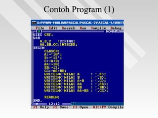 Contoh Program (1)Contoh Program (1)
 