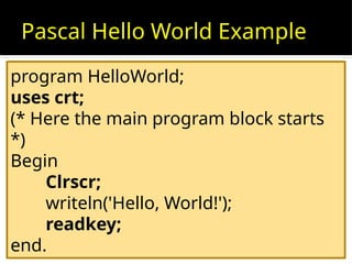 PASCAL (1).pptx For AL Ol Students english medium | PPTX