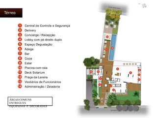 Térreo 
ÁREAS COMUNS 
ENTREGUES 
EQUIPADAS E DECORADAS 
 