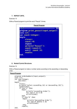 Pascal for beginers tute | PDF