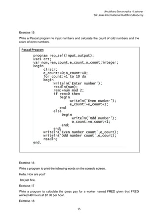 Pascal for beginers tute | PDF