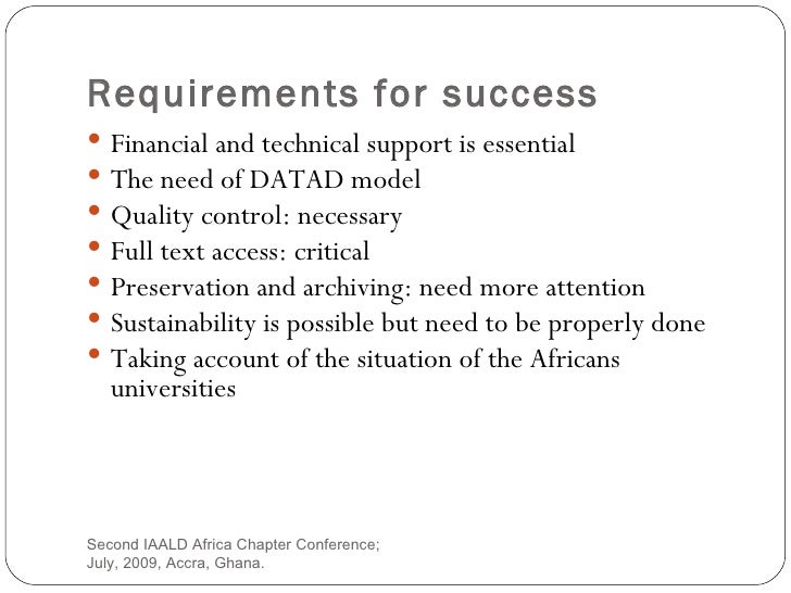 Database of african theses and dissertation