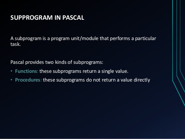 Pascal Programming Language