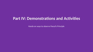 Part IV: Demonstrations and Activities
Hands-on ways to observe Pascal’s Principle
51
 