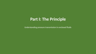 Part I: The Principle
Understanding pressure transmission in enclosed fluids
6
 