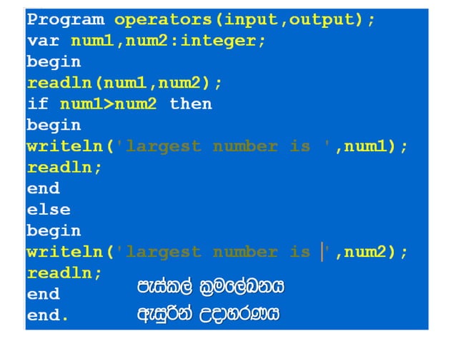 Pascal programming language