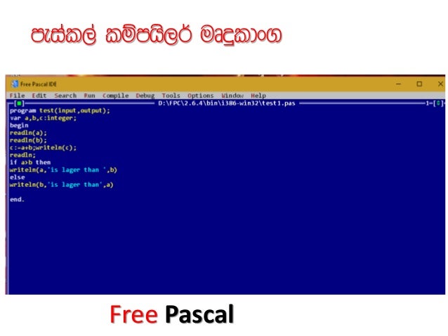 Pascal programming language