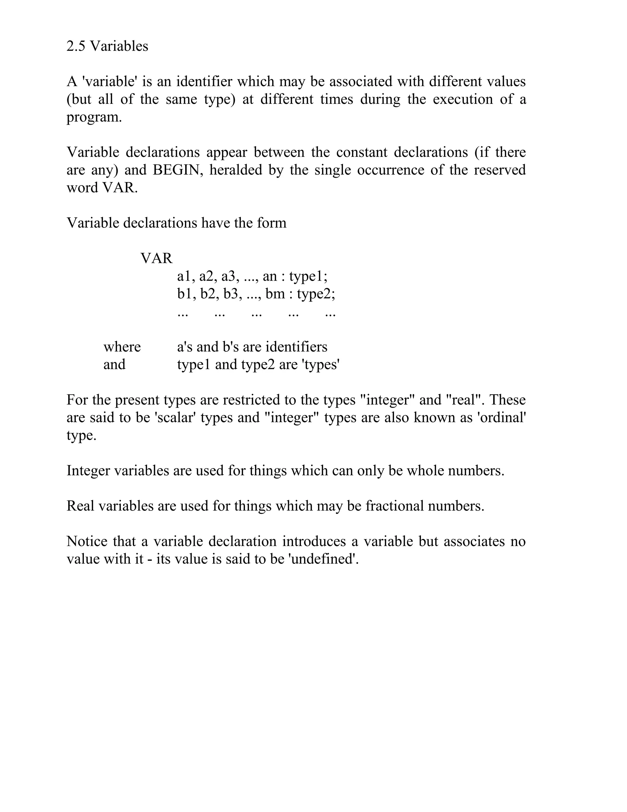 Pascal programming lecture notes | PDF